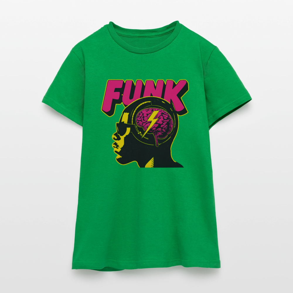 Funk Head, T-shirt dam - kellygrön