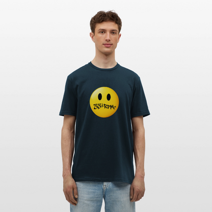Turntable Grin, T-shirt unisex - marinblå