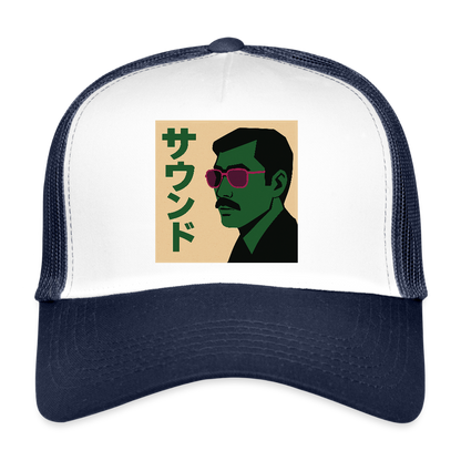 Nippon Sound, Trucker Cap - vit/marinblå