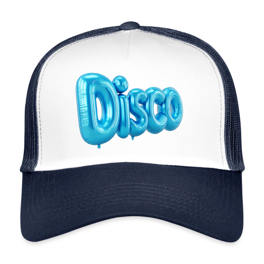 Pump the Disco, Trucker Cap - vit/marinblå