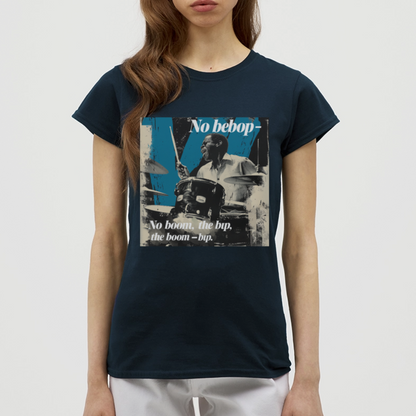 Push It Bebop, T-shirt dam - marinblå