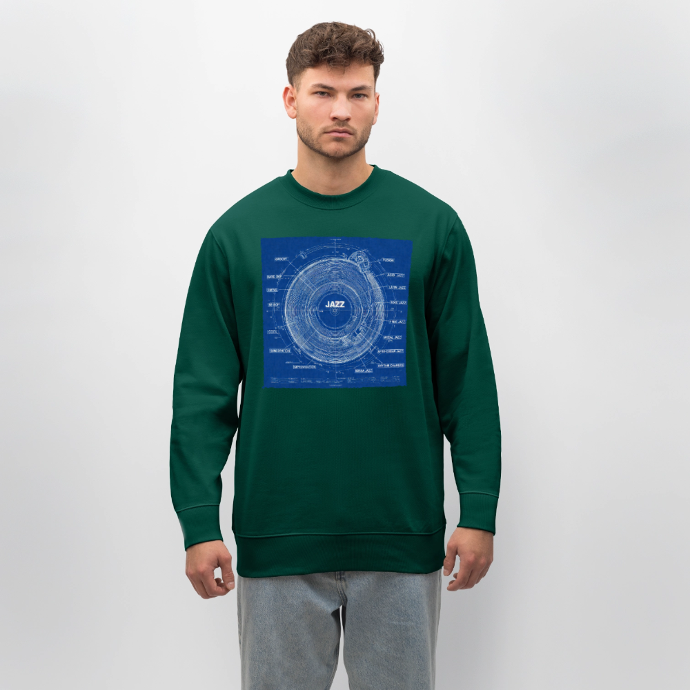 Kind of Blueprint, Ekologisk sweatshirt CHANGER unisex från Stanley/Stella - skogsgrön