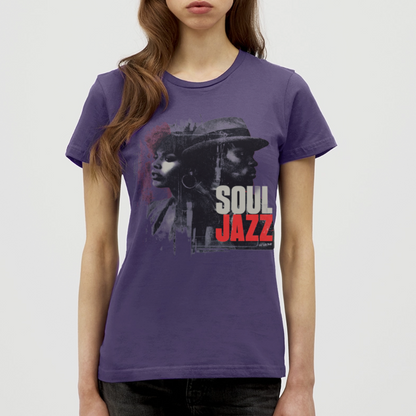 Soul Jazz Experience, T-shirt dam - mörklila
