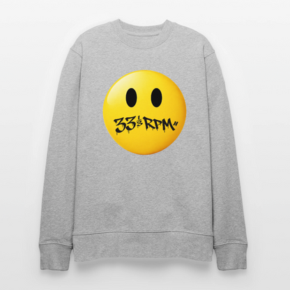 Turntable Grin, Ekologisk sweatshirt CHANGER unisex från Stanley/Stella - gråmelerad