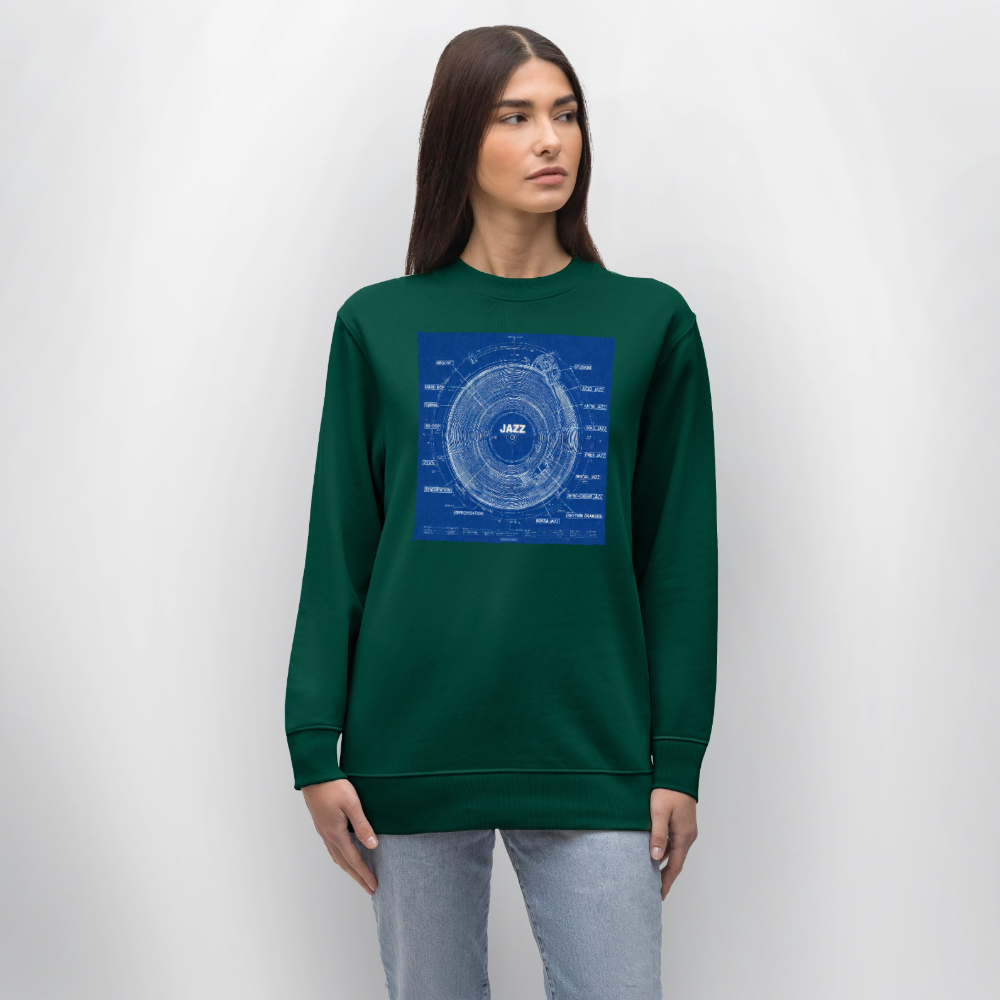 Kind of Blueprint, Ekologisk sweatshirt CHANGER unisex från Stanley/Stella - skogsgrön