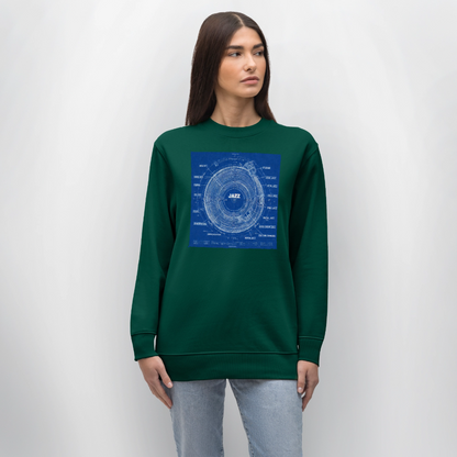 Kind of Blueprint, Ekologisk sweatshirt CHANGER unisex från Stanley/Stella - skogsgrön
