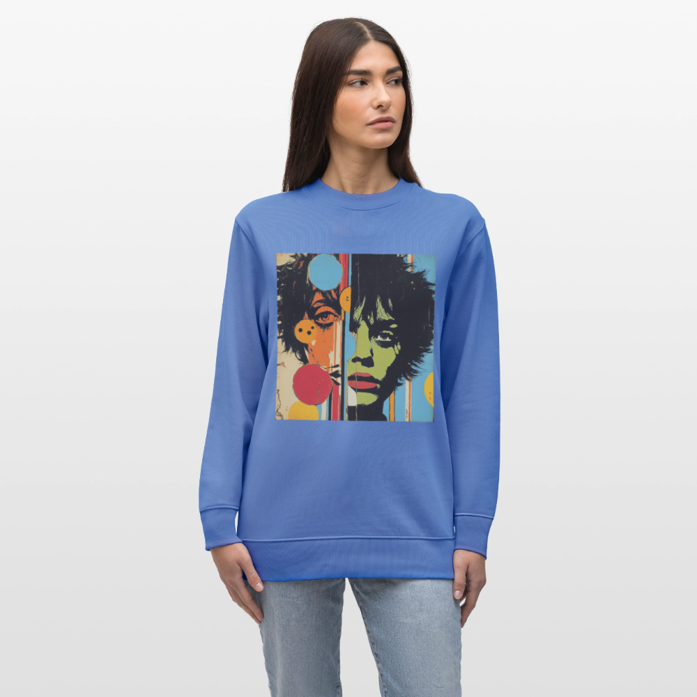 Split Faces, Ekologisk sweatshirt CHANGER unisex från Stanley/Stella - blå