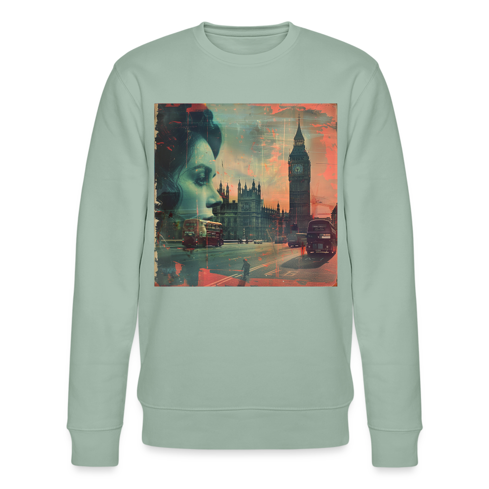 The Beat of London, Ekologisk sweatshirt CHANGER unisex från Stanley/Stella - ljus grågrön