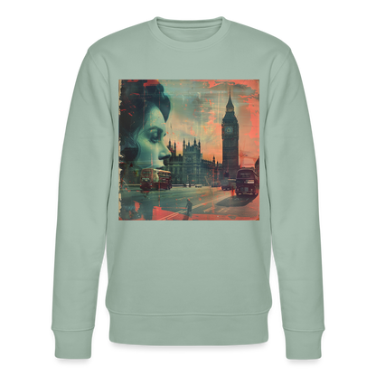 The Beat of London, Ekologisk sweatshirt CHANGER unisex från Stanley/Stella - ljus grågrön