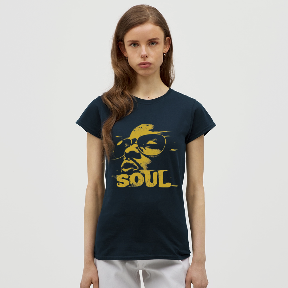 Funky Soul, T-shirt dam - marinblå