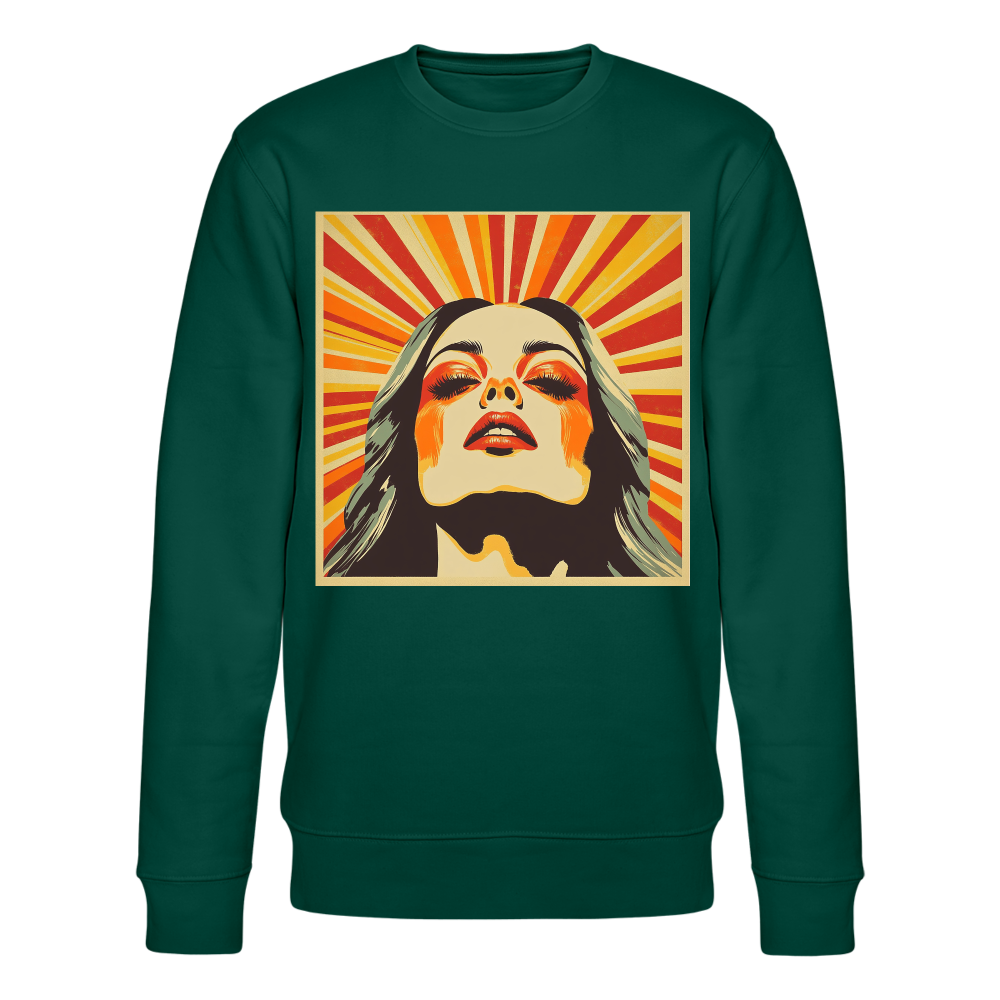 Sun Girl, Ekologisk sweatshirt CHANGER unisex från Stanley/Stella - skogsgrön