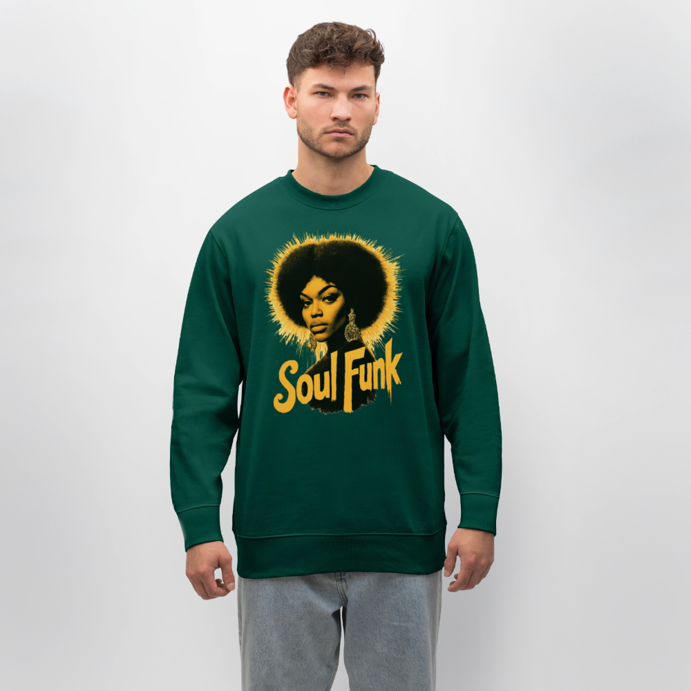 Soul Funk, Ekologisk sweatshirt CHANGER unisex från Stanley/Stella - skogsgrön