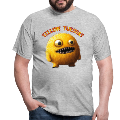 Yellow Tuesday – Funky, Not Blue, T-shirt herr - gråmelerad