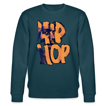 Raised on Boom Bap, Ekologisk sweatshirt CHANGER unisex från Stanley/Stella - mörk petrol