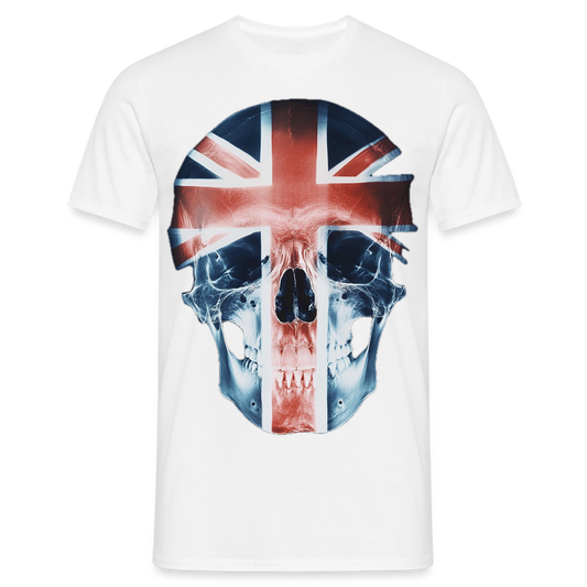 God Save the Skull, T-shirt herr - vit