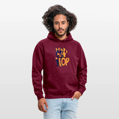 Raised on Boom Bap, Luvtröja unisex - bordeaux