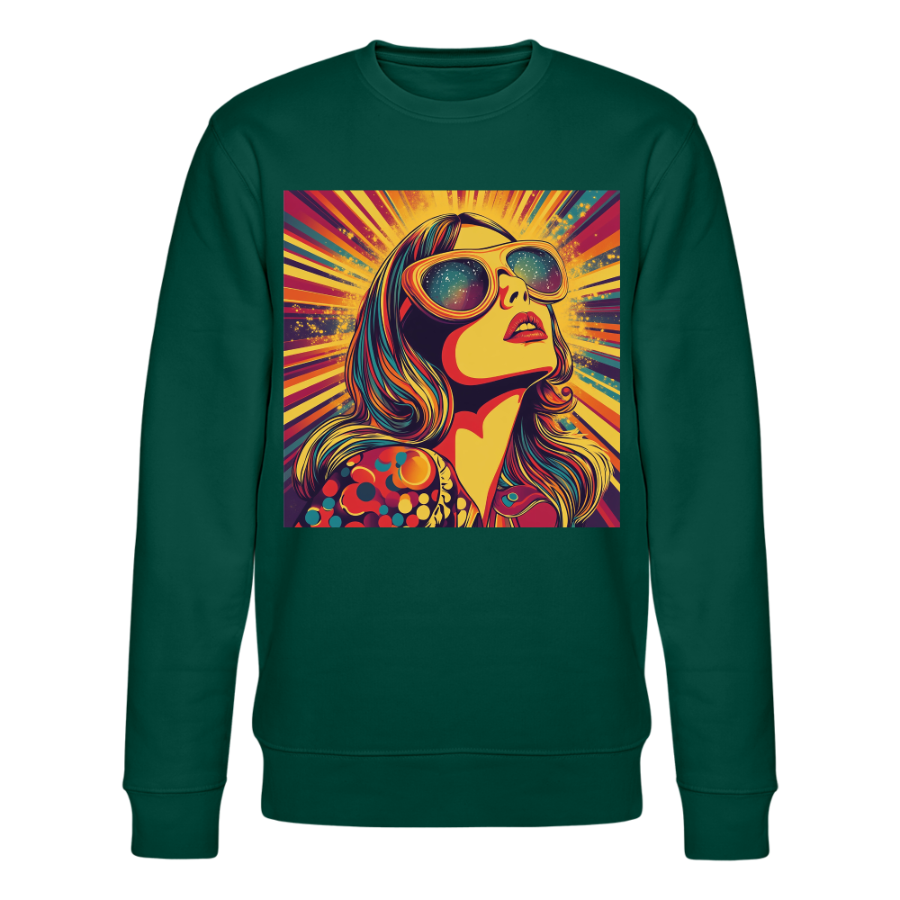 Disco Fever, Ekologisk sweatshirt CHANGER unisex från Stanley/Stella - skogsgrön