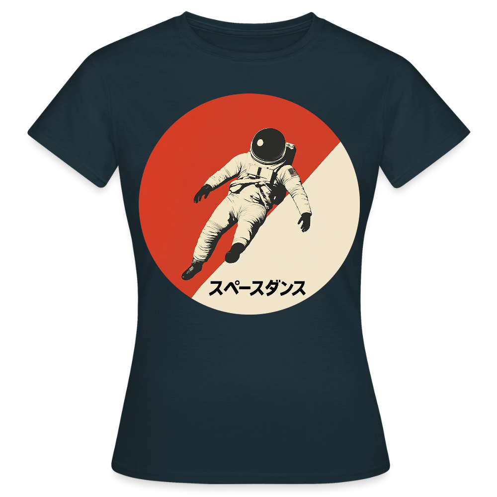 Space Dance, T-shirt dam - marinblå