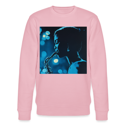 Blå toner i skymningen, Ekologisk sweatshirt CHANGER unisex från Stanley/Stella - ljusrosa