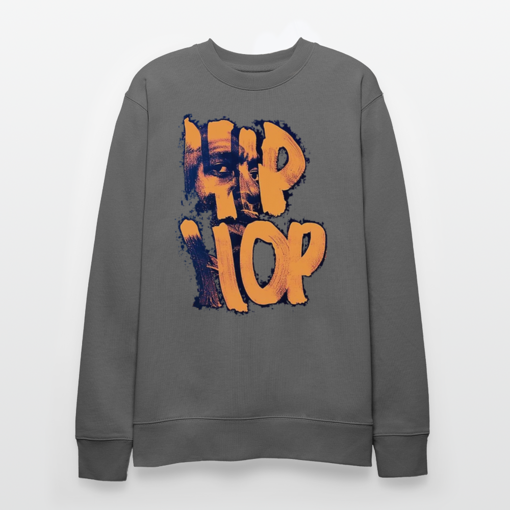 Raised on Boom Bap, Ekologisk sweatshirt CHANGER unisex från Stanley/Stella - kolgrå