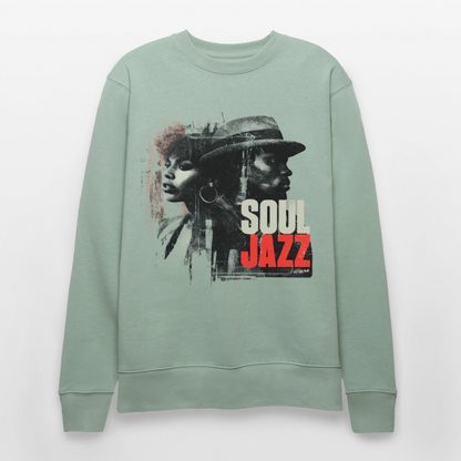 Soul Jazz Experience, Ekologisk sweatshirt CHANGER unisex från Stanley/Stella - ljus grågrön