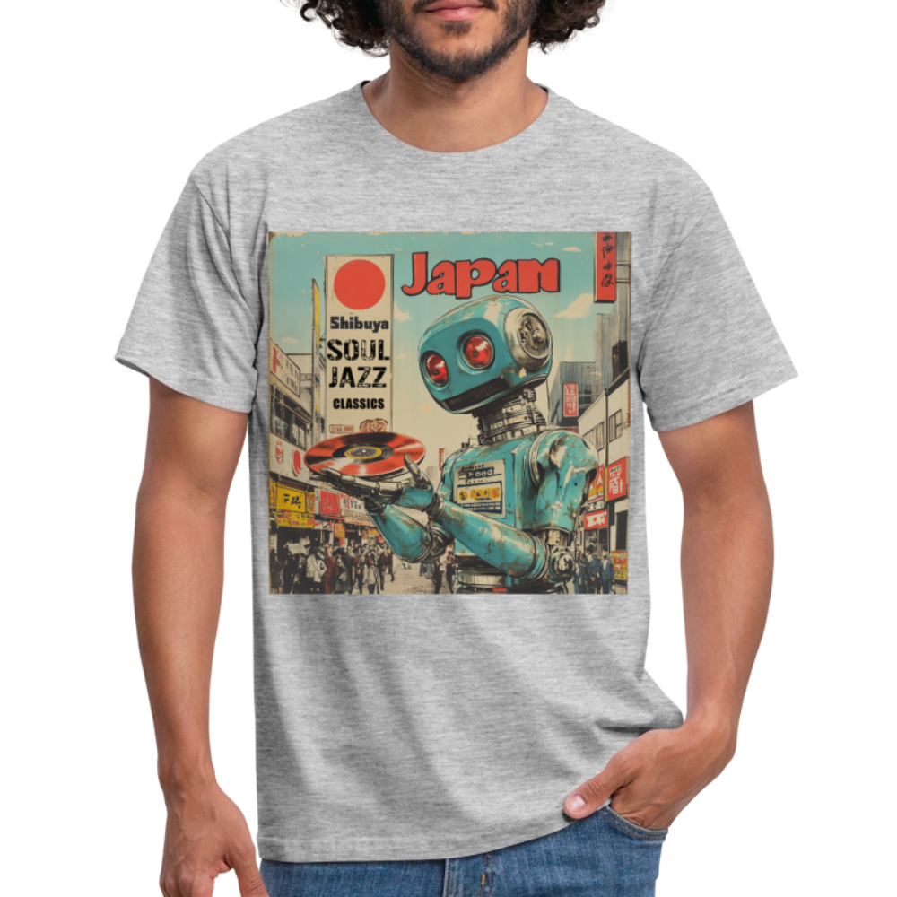 Shibuya Soul Jazz Classics, T-shirt herr - gråmelerad