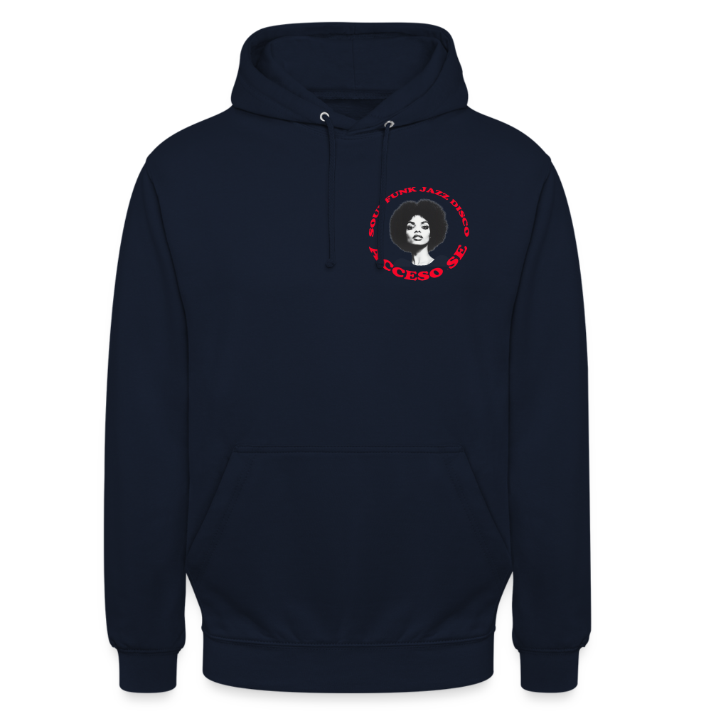 Where Music Lives – Powered by Acceso Family (small print), Luvtröja unisex - marinblå