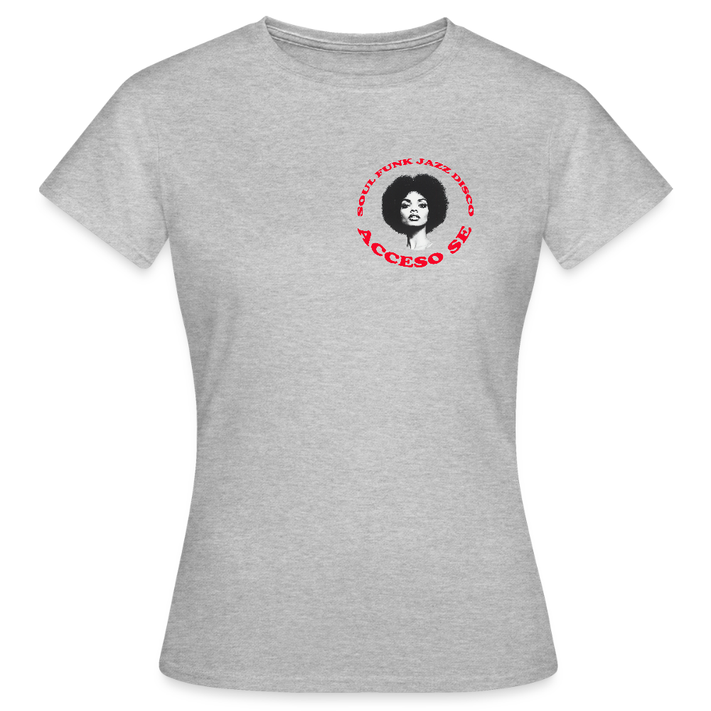 Where Music Lives – Powered by Acceso Family (small print), T-shirt dam - gråmelerad