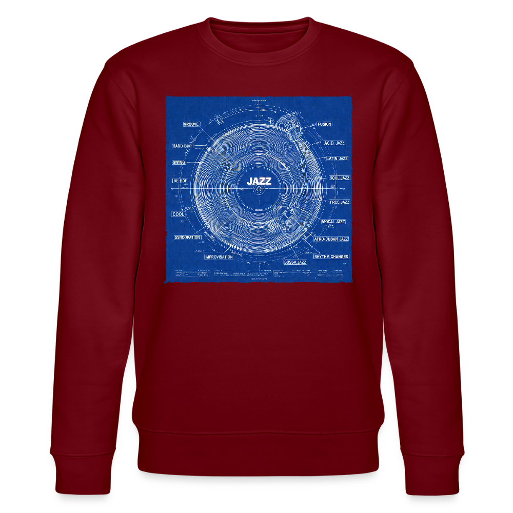 Kind of Blueprint, Ekologisk sweatshirt CHANGER unisex från Stanley/Stella - vinröd