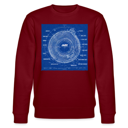 Kind of Blueprint, Ekologisk sweatshirt CHANGER unisex från Stanley/Stella - vinröd