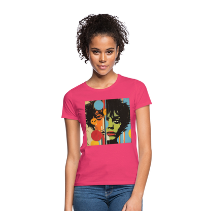 Split Faces, T-shirt dam - azalea