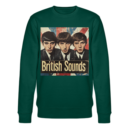 British sounds 1965, Ekologisk sweatshirt CHANGER unisex från Stanley/Stella - skogsgrön