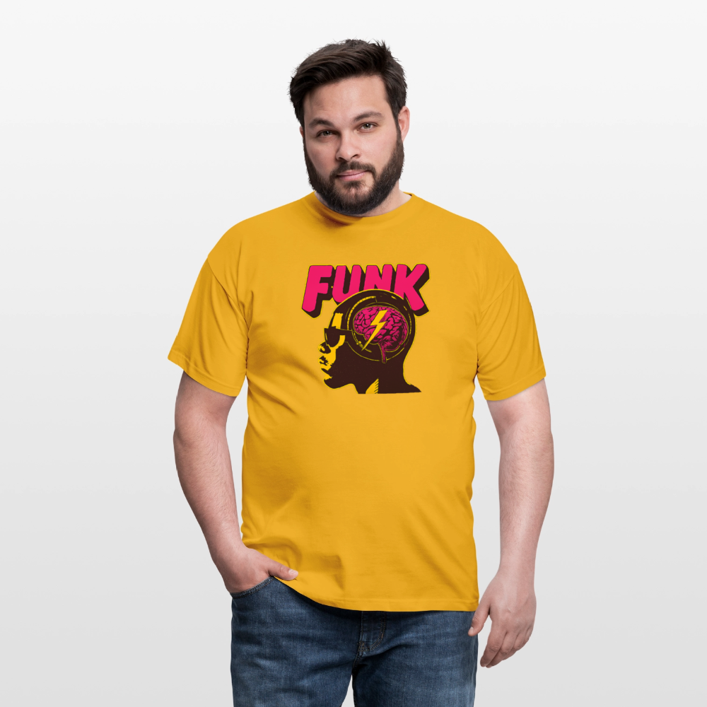 Funk Head, T-shirt herr - gul