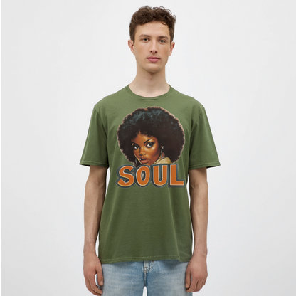 Soulful Vibes, T-shirt herr - Militärgrön