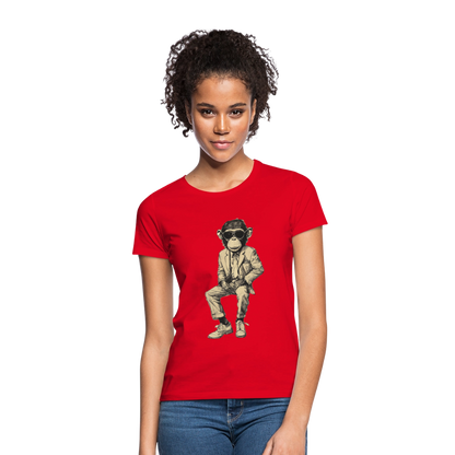 Mod Monkey, T-shirt dam - röd