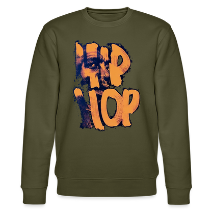 Raised on Boom Bap, Ekologisk sweatshirt CHANGER unisex från Stanley/Stella - kaki