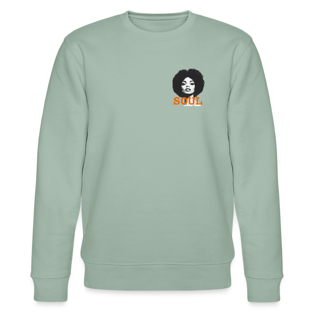 SOUL PWR, Ekologisk sweatshirt CHANGER unisex från Stanley/Stella - ljus grågrön