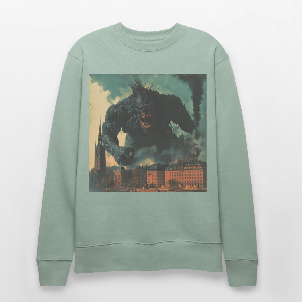 Helvetesstorm över Staden, Ekologisk sweatshirt CHANGER unisex från Stanley/Stella - ljus grågrön