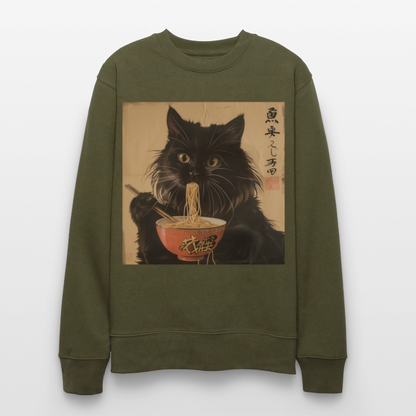 Kejsarens Katt och Ramens Hemlighet, Ekologisk sweatshirt CHANGER unisex från Stanley/Stella - kaki