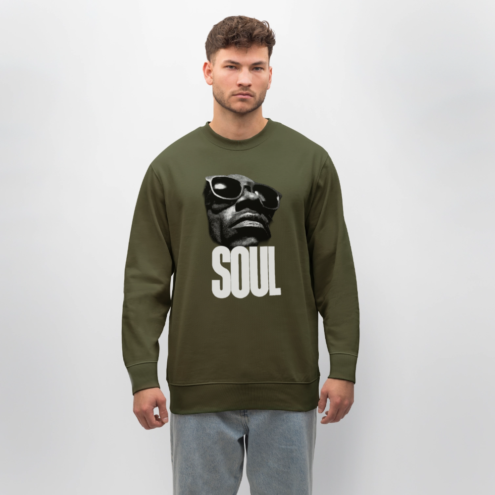 Soul Frequency, Ekologisk sweatshirt CHANGER unisex från Stanley/Stella - kaki