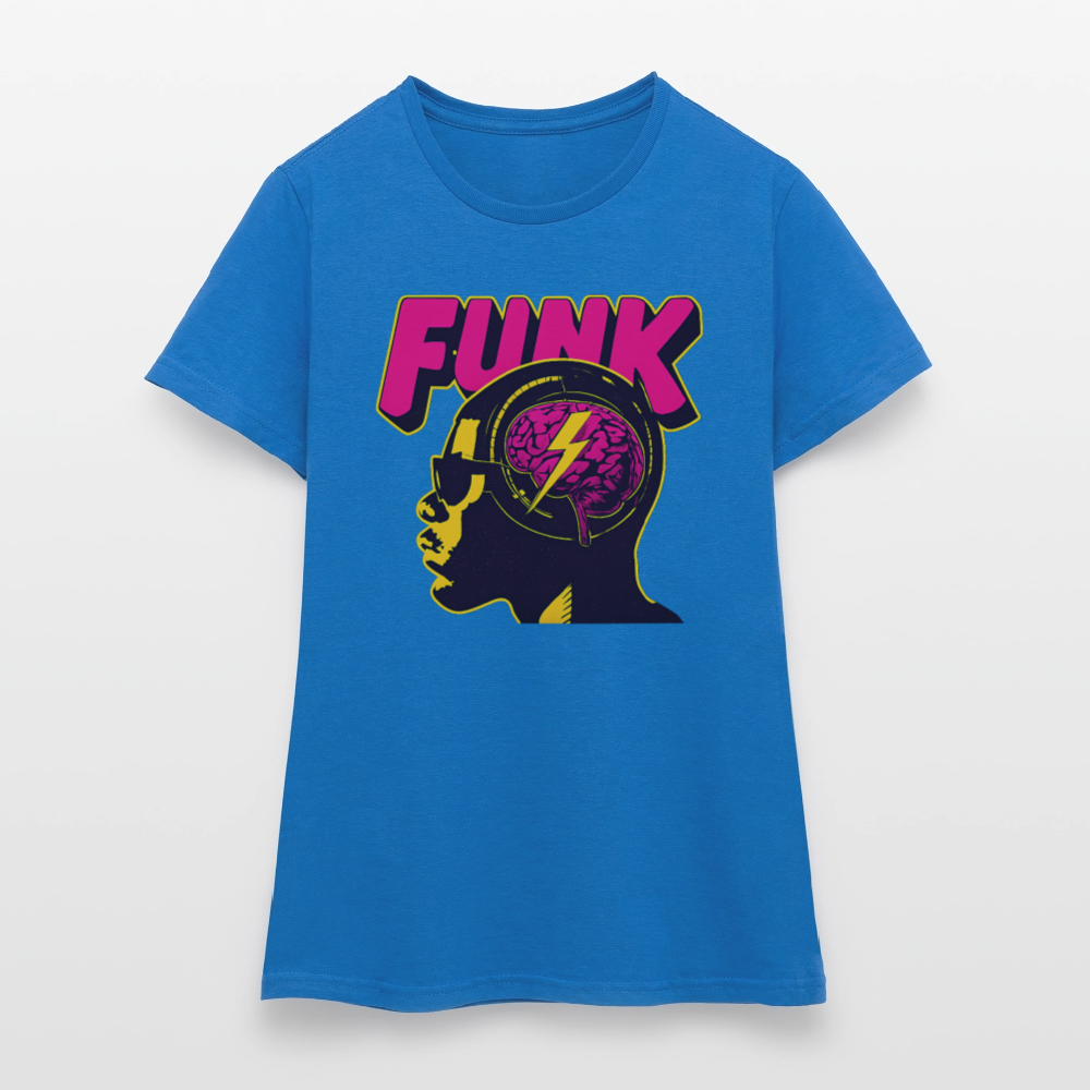 Funk Head, T-shirt dam - royalblå