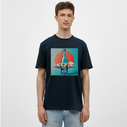 Stillhet i glas, T-shirt herr - marinblå