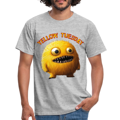 Yellow Tuesday – Funky, Not Blue, T-shirt herr - gråmelerad