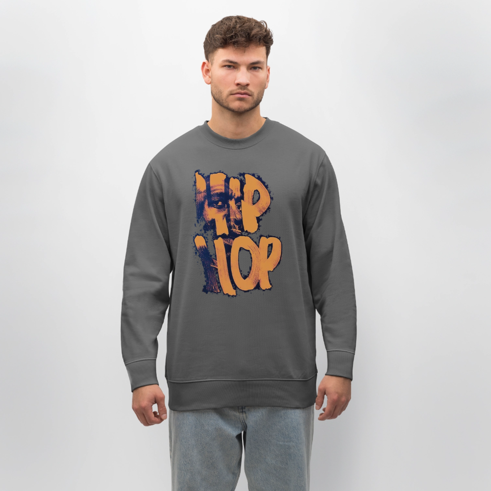 Raised on Boom Bap, Ekologisk sweatshirt CHANGER unisex från Stanley/Stella - kolgrå