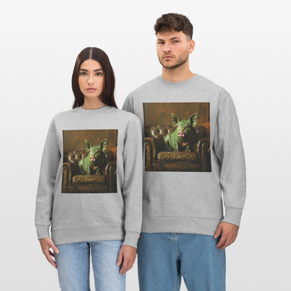 Grön Elegans, Ekologisk sweatshirt CHANGER unisex från Stanley/Stella - gråmelerad