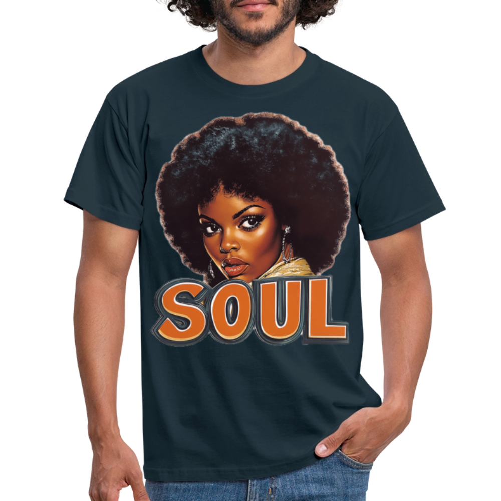 Soulful Vibes, T-shirt herr - marinblå