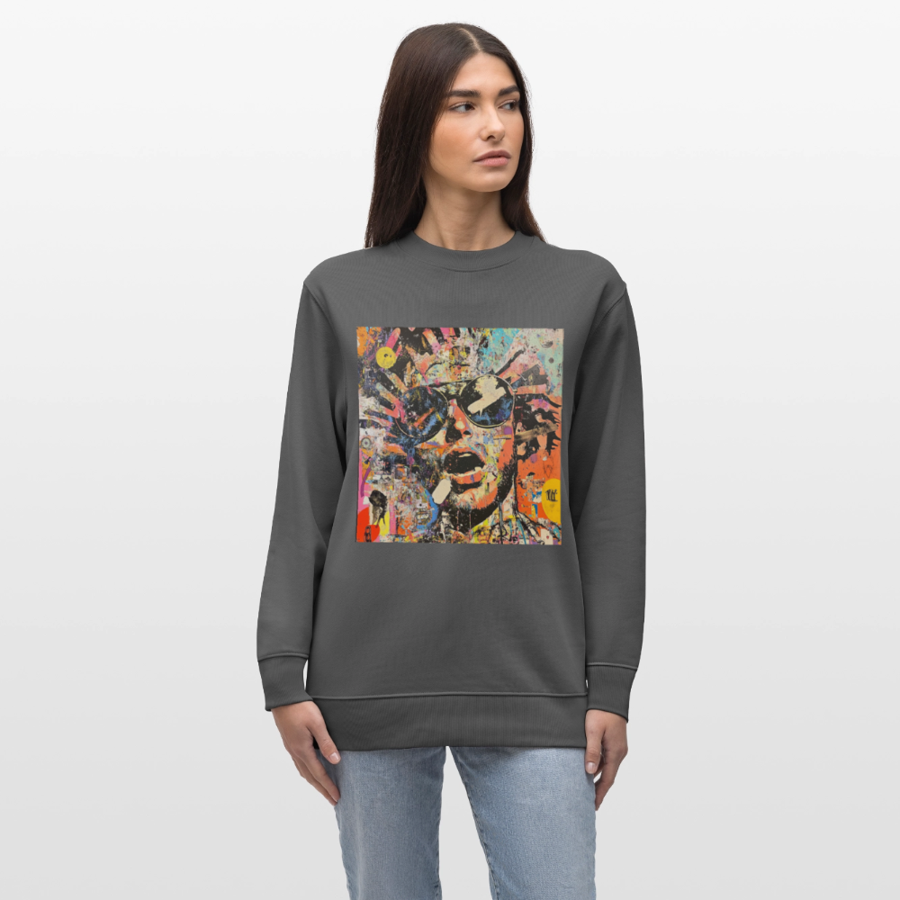 Cosmic Soul Groove, Ekologisk sweatshirt CHANGER unisex från Stanley/Stella - kolgrå