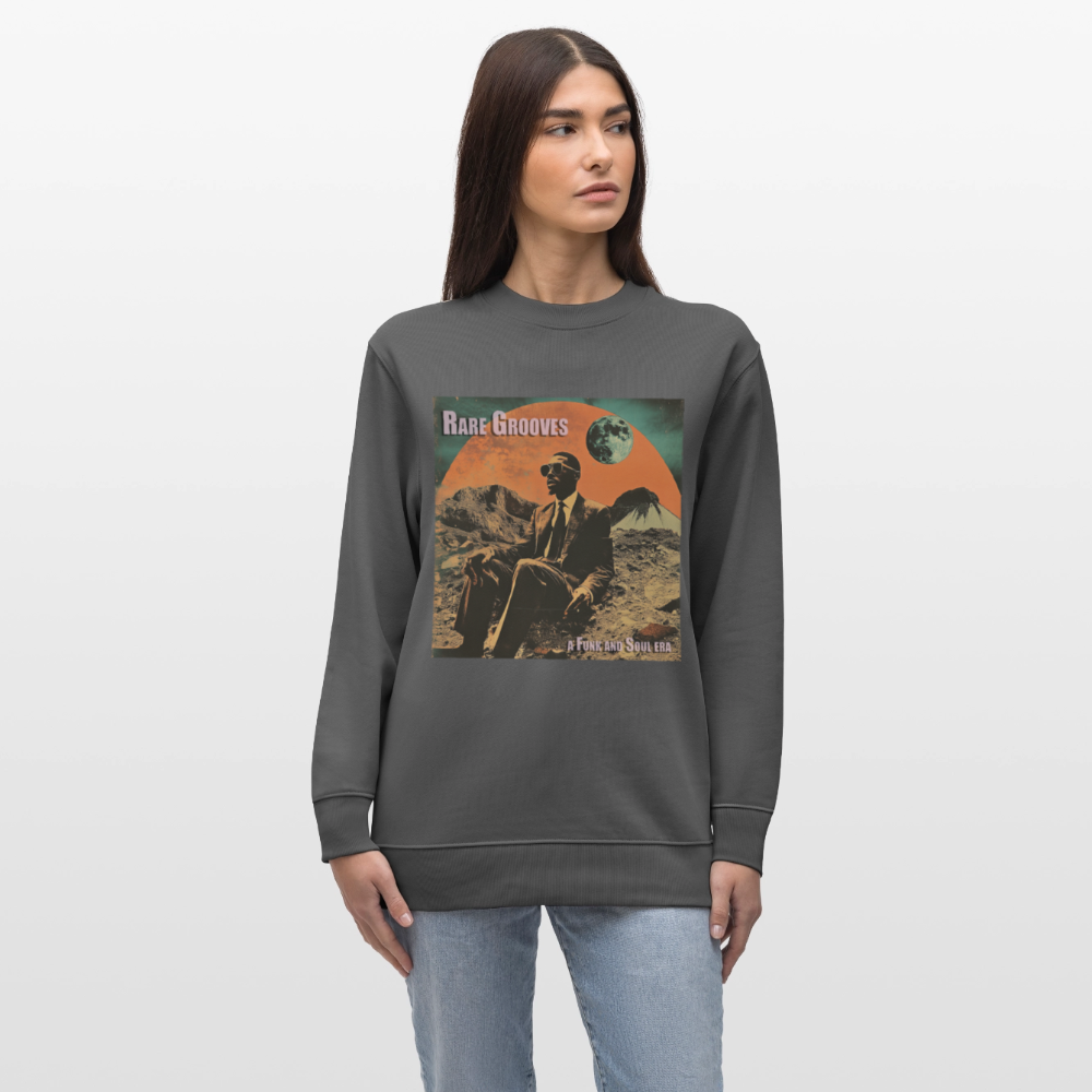 Vinylskatter: Att hitta sällsynta grooves, Ekologisk sweatshirt CHANGER unisex från Stanley/Stella - kolgrå