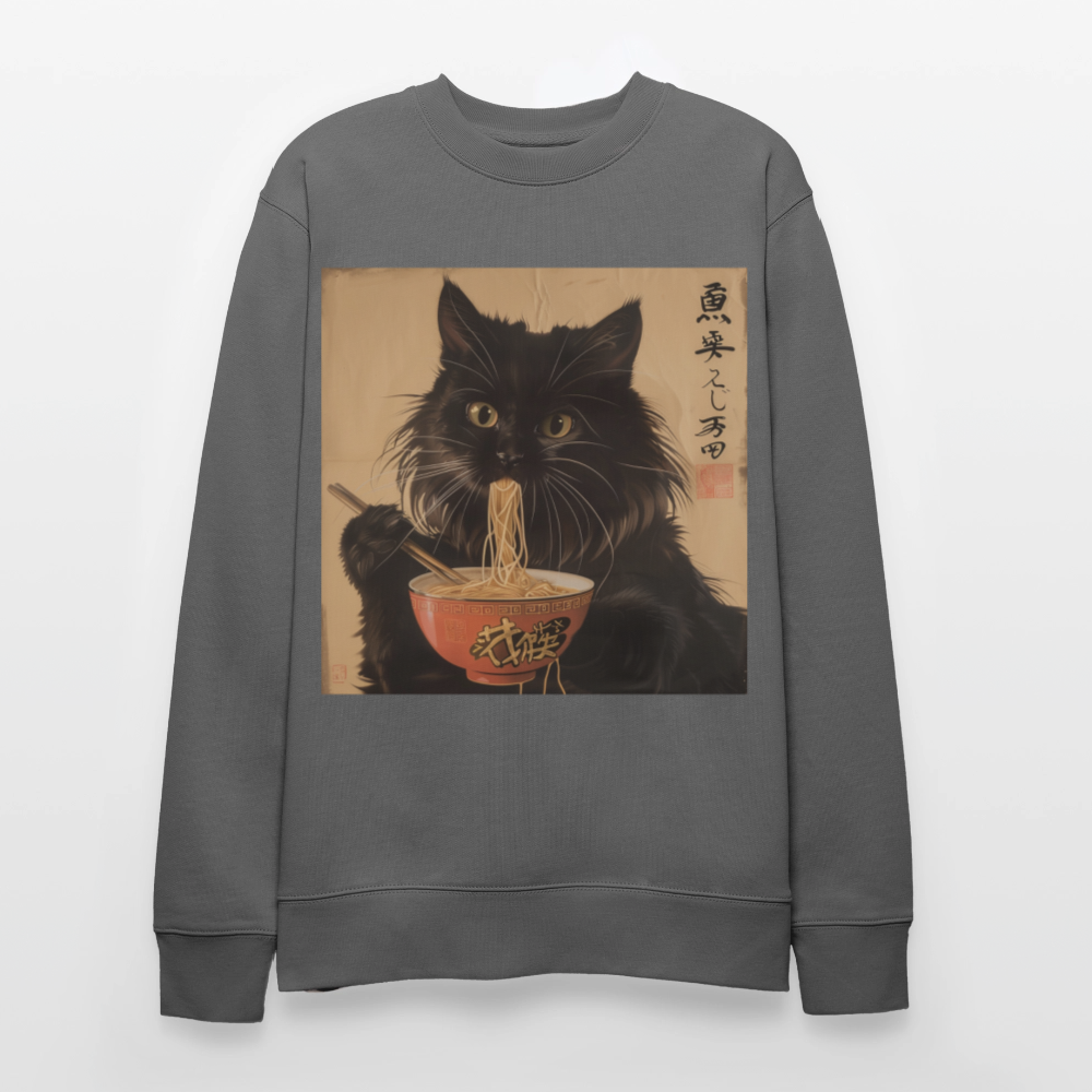 Kejsarens Katt och Ramens Hemlighet, Ekologisk sweatshirt CHANGER unisex från Stanley/Stella - kolgrå