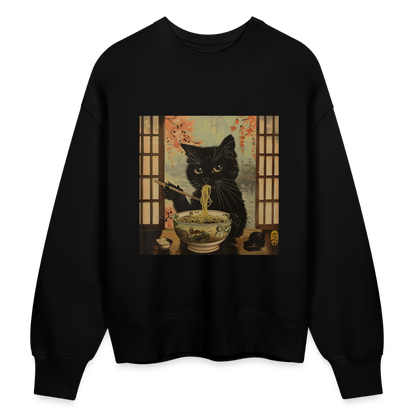 Ramenkatt, Ekologisk oversizetröja RADDER unisex från Stanley/Stella - svart